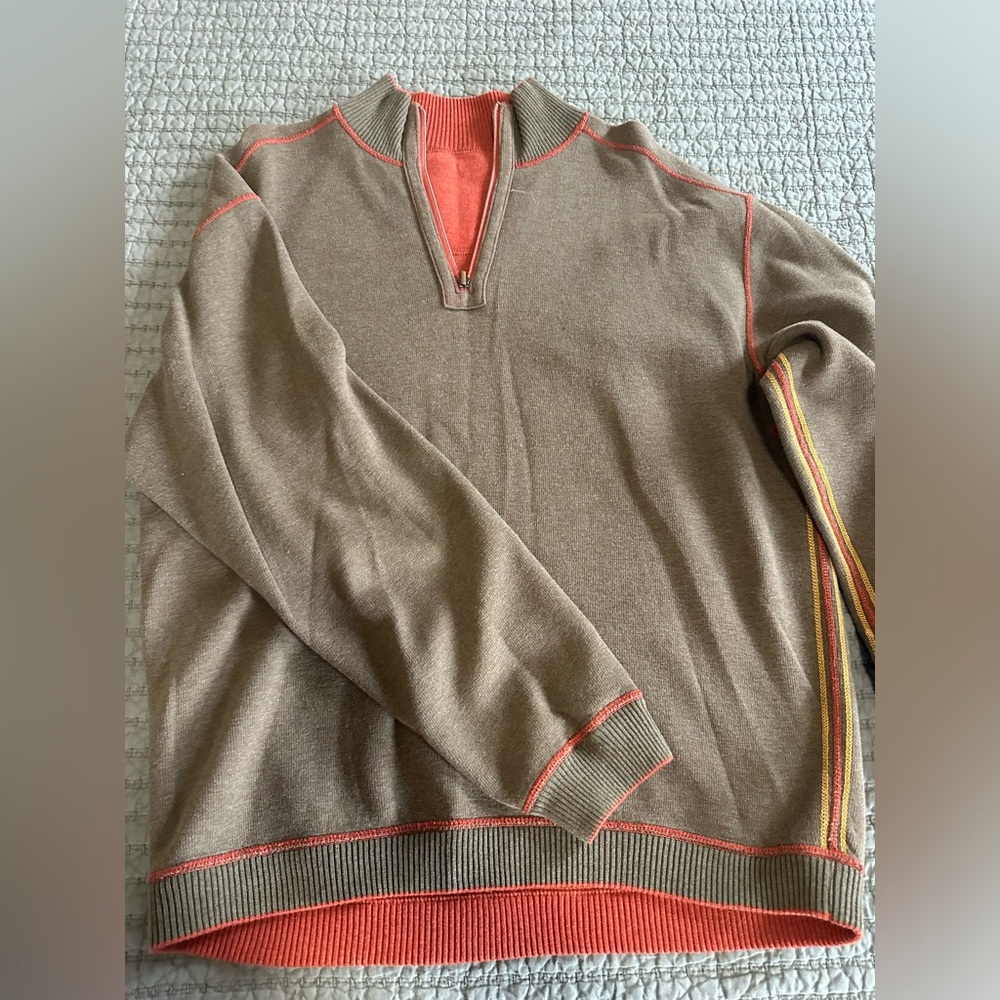 Tommy Bahama Reversible Pull Over 1/4 Zip Jacket
